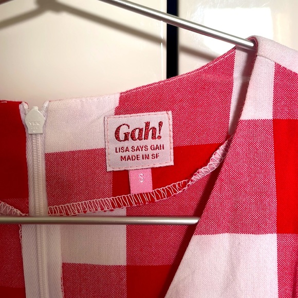 Lisa Says Gah Red & White Gingham Dress - Picture 3 of 4